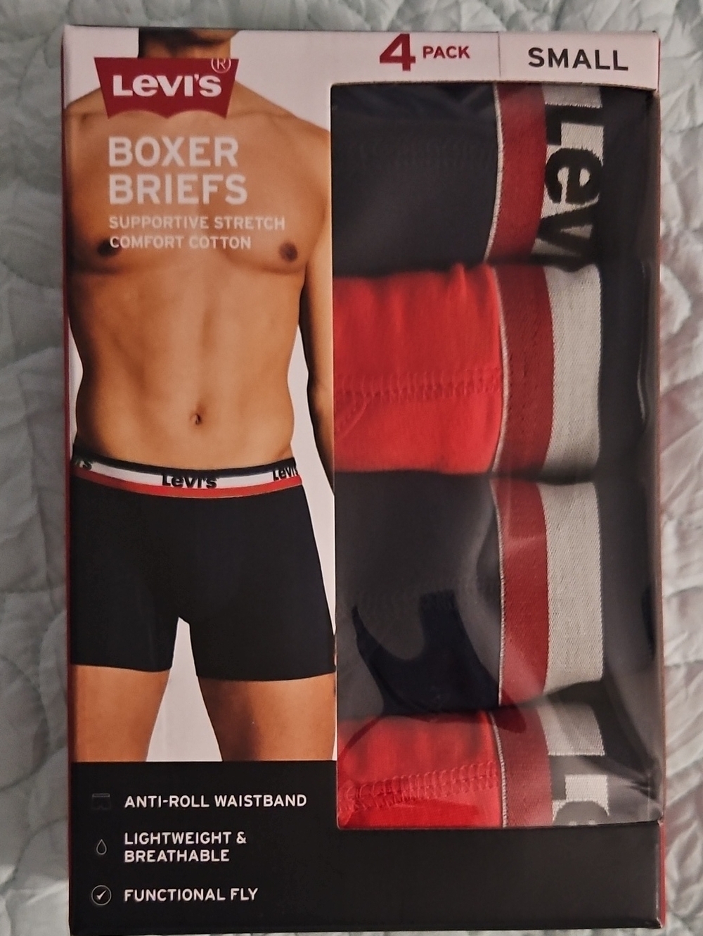 Levi's Men's Boxer Briefs in a 4-pack.
